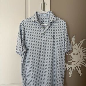 Men's Rhoback Heart Patterned Polo Golf Shirt